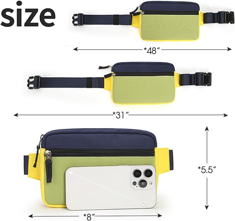 cotmcor Store Valentines Day Gifts for Kids: Fanny Pack Birthday Gift for 5 6 7 8 9 10 11 12 Year Old Teen Girls, Preppy Cute Trendy Stuff Colorblock Crossbody Bag Adjustable Belt Bags for Travel Outdoor - Image 4